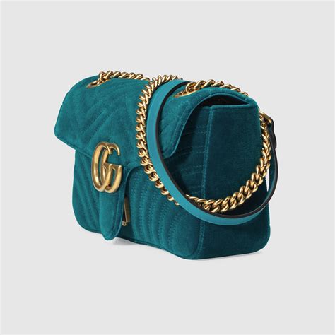 gucci blue bag velvet ioffer|Gucci shoulder bag.